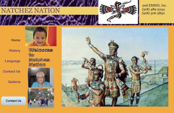 Webseite der Natchez-Nation